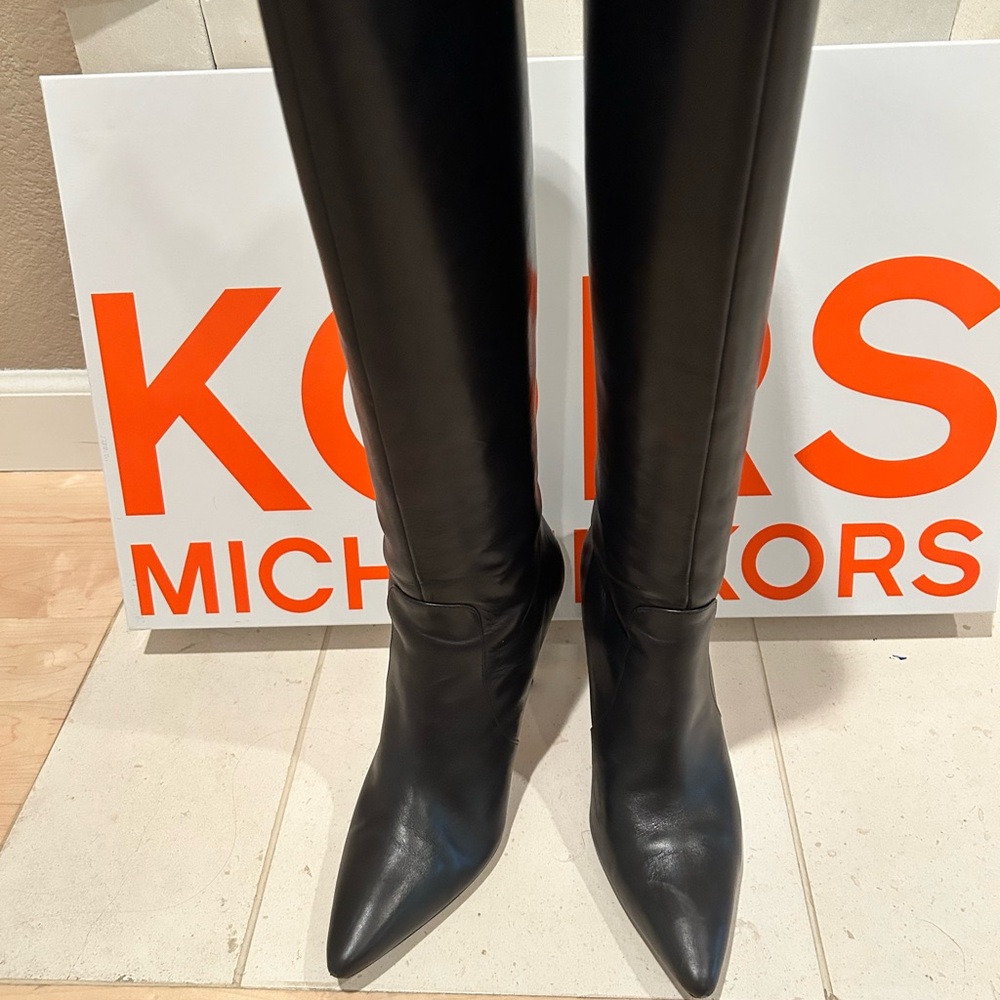 Michael Kors Black Leather Women's Boots